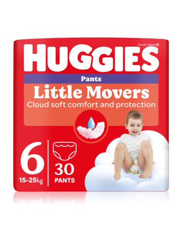 Huggies Little Movers Pants еднократни пелени гащички 15-25 kg 30 бр.