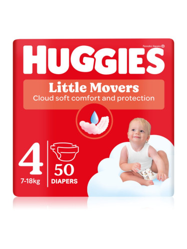 Huggies Little Movers Ultra Comfort еднократни пелени Jumbo 7-18 kg 50 гр.