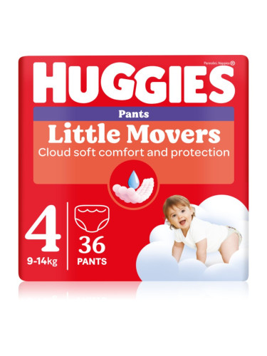 Huggies Little Movers Pants еднократни пелени гащички 9-14 kg 36 бр.