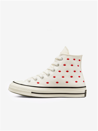 White women's patterned ankle sneakers Converse Chuck 70 - Women's