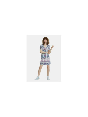 Light blue patterned dress Desigual Yukon - Women