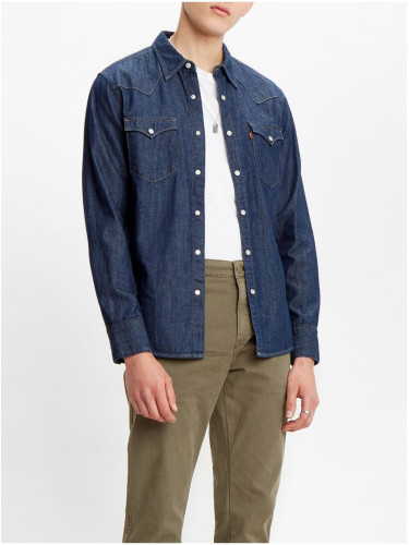 Levi's Men's Navy Blue Denim Shirt Levi's® Barstow Western - Men