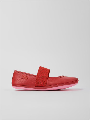 Red girly leather ballerinas Camper - Girls