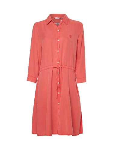 Tommy Hilfiger Dress - TENCEL GMD KNEE SHIRT DRESS 3/4 orange