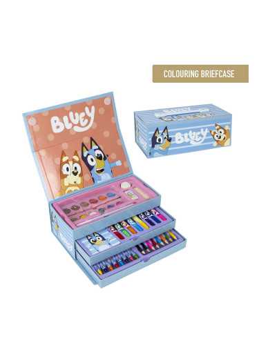 COLOURING STATIONERY SET BRIEFCASE BLUEY