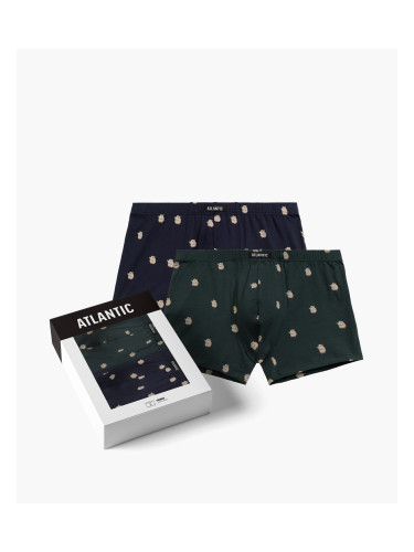 2-PACK Men's Atlantic Boxers with Crabs - Blue/Grey