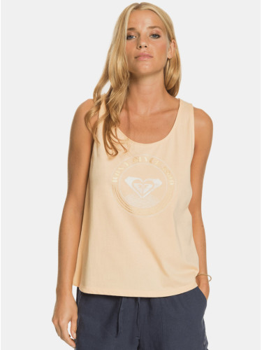 Light Orange Tank Top with Roxy Print - Women