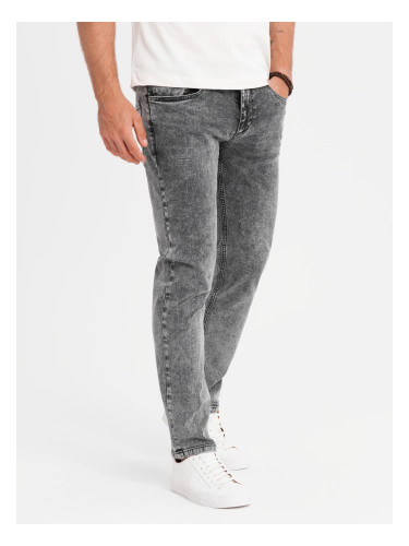 Ombre Men's classic washed REGULAR FIT jeans - gray
