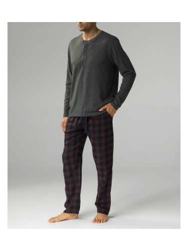 Men's Atlantic pajamas - dark gray/multicolor