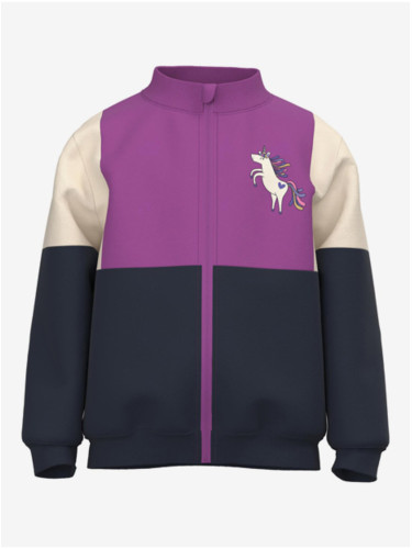 Blue-purple girl's zip-up sweatshirt name it Nila - Girls