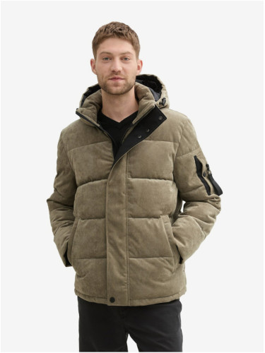 Green men's winter quilted jacket Tom Tailor - Men's