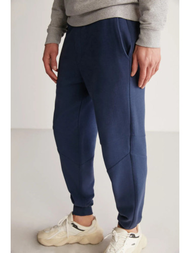 GRIMELANGE Paul Men's Regular Fit Navy Blue Sweatpants