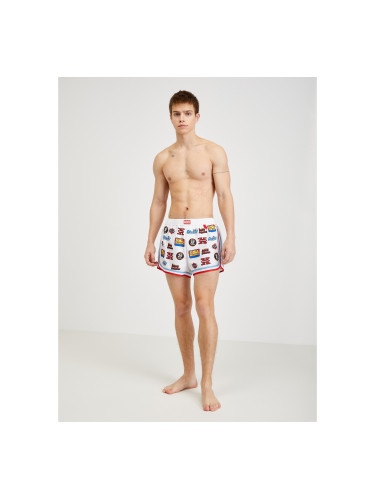 White Mens Patterned Swimwear Diesel - Men