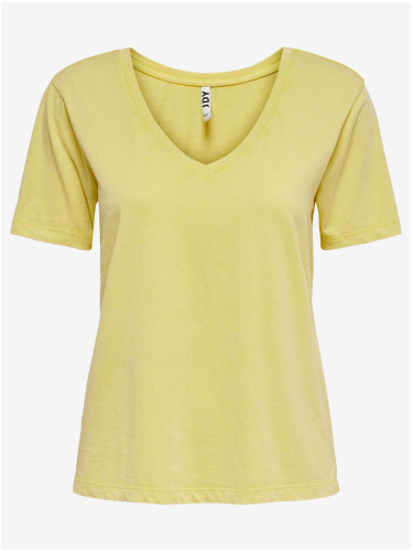 Yellow basic t-shirt JDY Farock - Women's