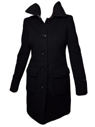 Tommy Hilfiger Coat - MANHATTAN WOOL C black