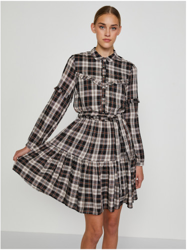 Brown women's checkered shirt dress TOP SECRET - Women's