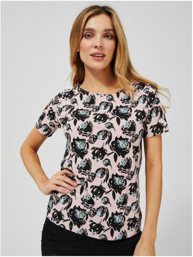 Black and pink patterned T-shirt Moodo - Women