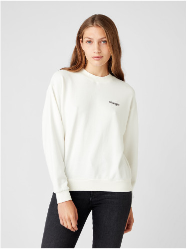 White women's sweatshirt with Wrangler Retro Sweat print - Women's