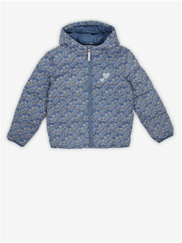 Blue Girly Flowered Quilted Jacket Tom Tailor - Girls