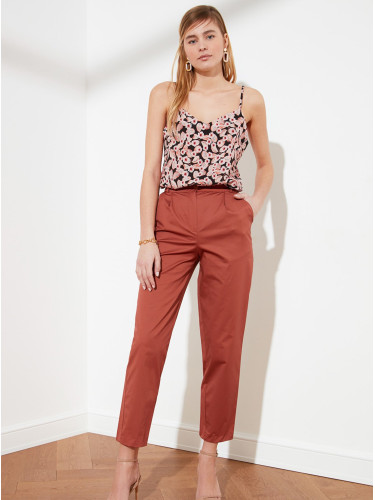 Brick cropped trousers Trendyol - Women's