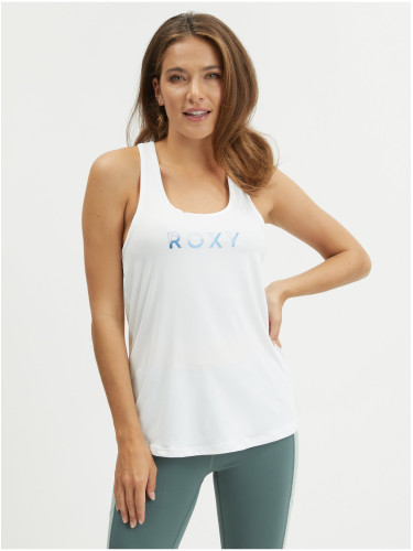 White Women's Top Roxy Rock Non Stop - Women