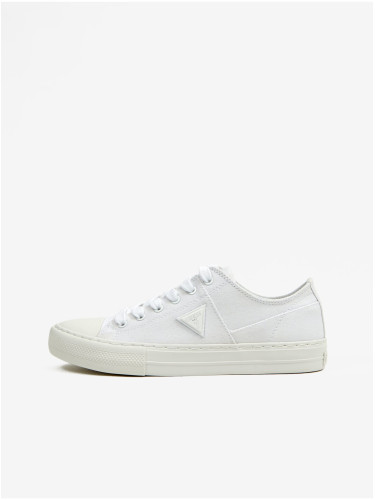 White Women Guess Pranze Sneakers - Women