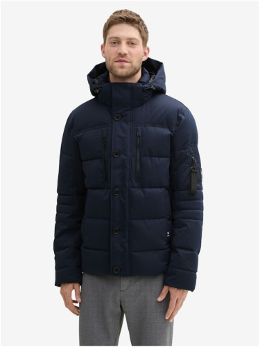 Dark blue men's quilted jacket Tom Tailor - Men