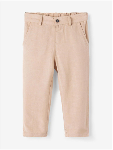 Beige boys' trousers with wool blend name it Fahrer - Boys