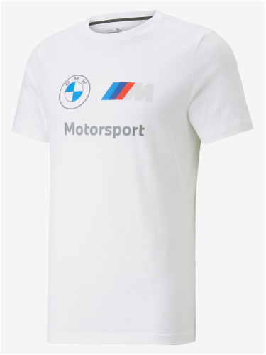 White Men's T-Shirt Puma BMW MMS - Men