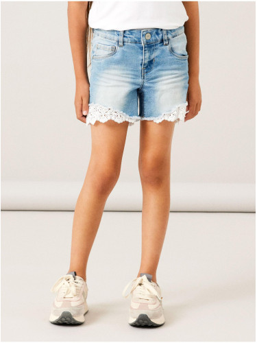 Blue girls' denim shorts name it Salli - Girls