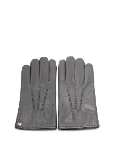 Tommy Hilfiger Gloves - FLAG LEATHER GLOVES dark brown