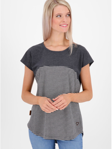 Grey women's striped T-shirt Alife and Kickin - Women's