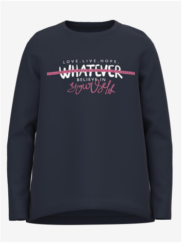 Dark blue girl's sweatshirt name it Violet - Girls