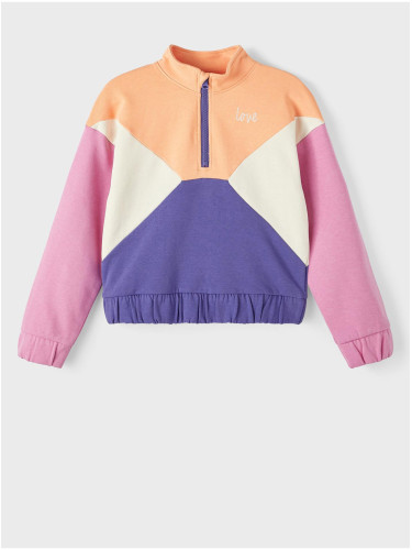 Orange-purple girl's sweatshirt name it Banina - Girls