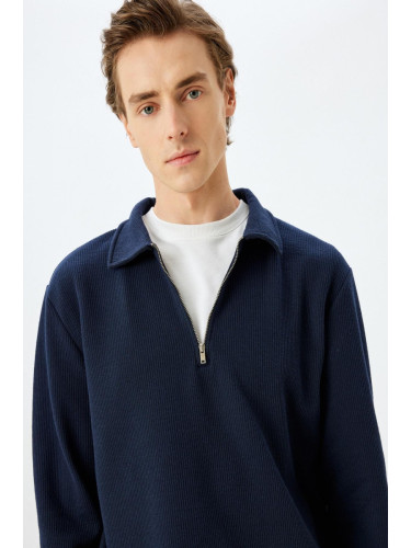 Koton Navy Blue Men's Sweatshirt