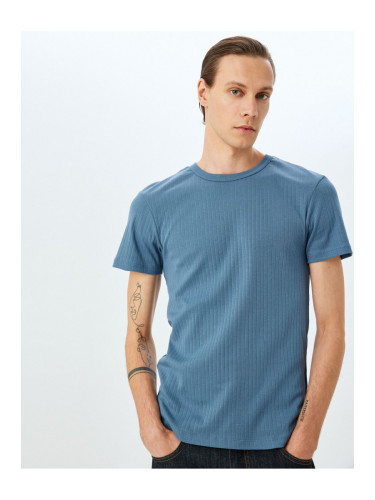 Koton Short Sleeve Slim Fit Cotton Crew Neck T-Shirt