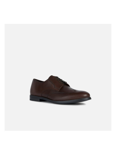 Dark brown men's formal shoes Geox Decio - Men's