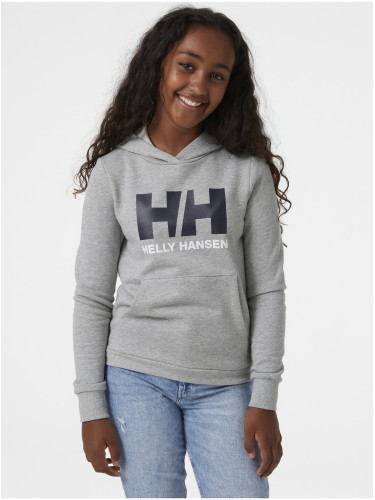 Light grey children's striped hoodie HELLY HANSEN - Girls