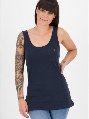 Navy blue women's tank top with pocket Alife and Kickin - Women