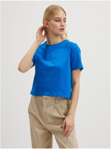 Blue women's basic t-shirt Pieces Rina - Women's