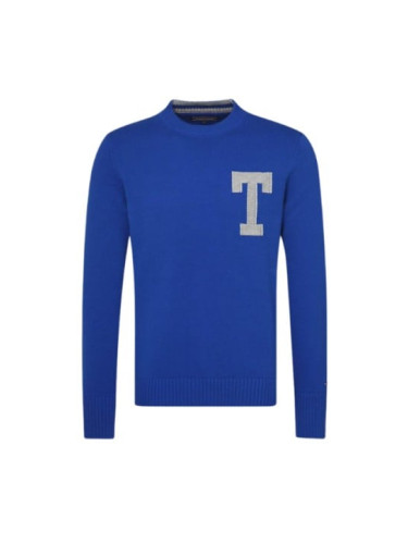 Tommy Hilfiger Sweater - LOGO CNECK SWEATER blue