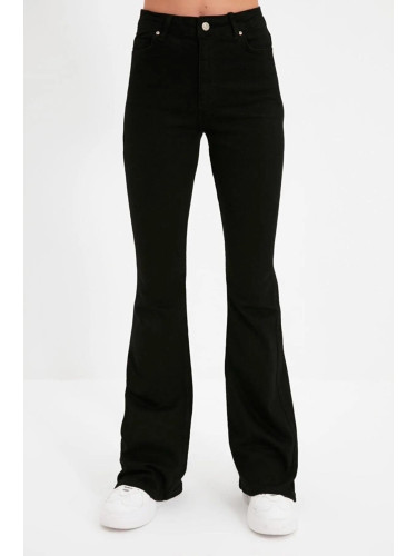 10913 Dewberry High Waist Women Jeans-BLACK