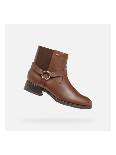 Brown women's ankle boots Geox Felicity ABX - Women's