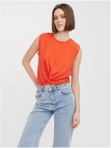 Red crop top VERO MODA June - Women's