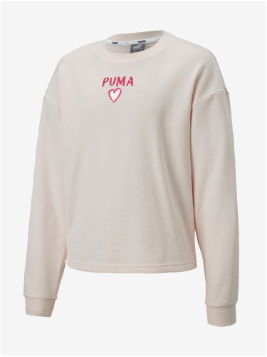 Beige girly sweatshirt Puma Alpha - unisex