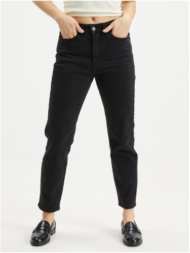 Black cropped straight fit jeans Noisy May Moni - Ladies