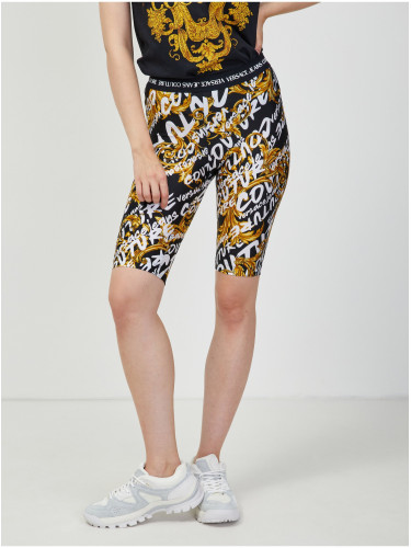 Yellow-black women's patterned short leggings Versace Jeans Couture - Women's