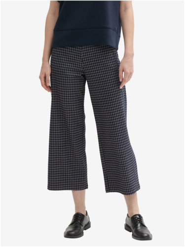 Blue-gray women's checkered trousers Tom Tailor - Women's