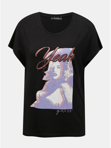 Black women's T-shirt Guess Leona Tee - Women's