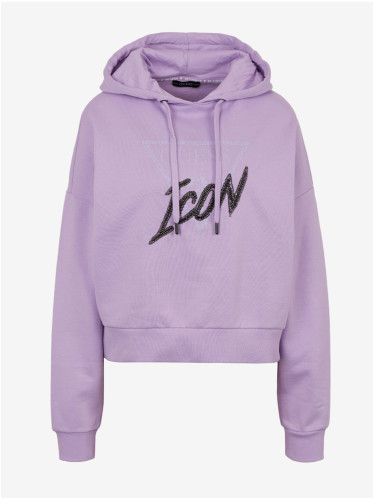 Light purple women's oversized hoodie Guess - Women's